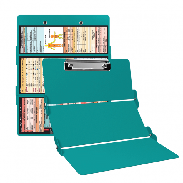 WhiteCoat Clipboard® Trifold - Teal Flight Medic Edition